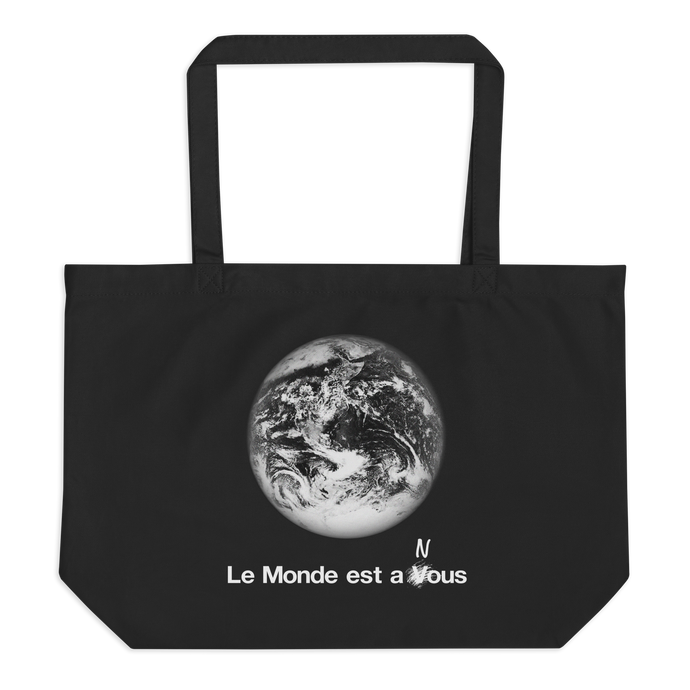 THE WORLD IS OURS LARGE TOTE