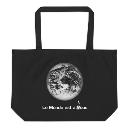 THE WORLD IS OURS LARGE TOTE